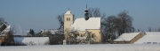 Lubojatský kostel v zimě